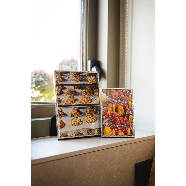 Läikiv hõbedane metallist seisuraam 14x19 cm Sweet Memory Pearl - Zilverstad-image-2