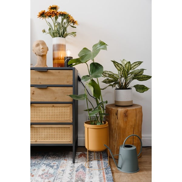 Valge-pruun keraamiline pott , kõrgus 14 cm Caps - Vox-image-1