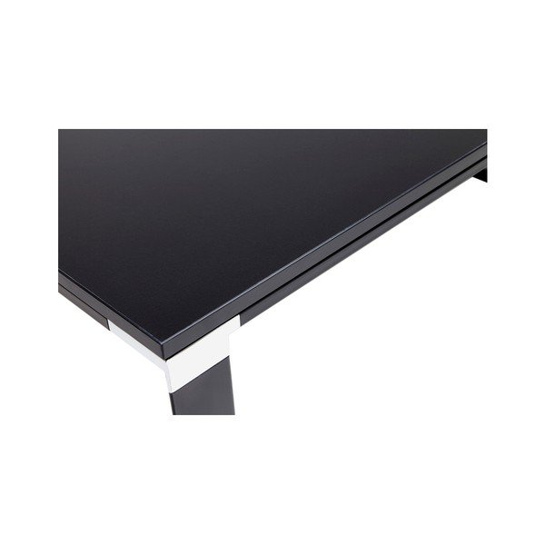 Černý pracovní stůl s dřevěnou deskou Kokoon Warner-image-1