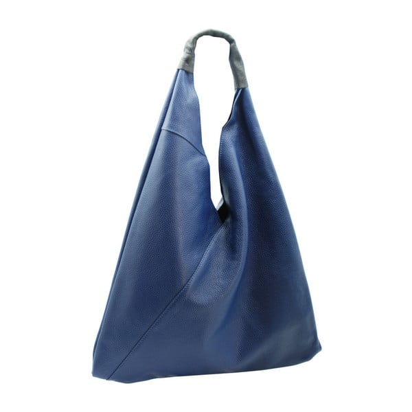 Modrá kabelka z pravé kůže Andrea Cardone Manna