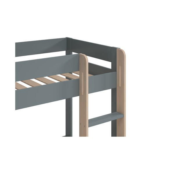 Hallikasroheline laste narivoodi koos voodipõhjaga 90x190 cm Angel – Marckeric-image-4