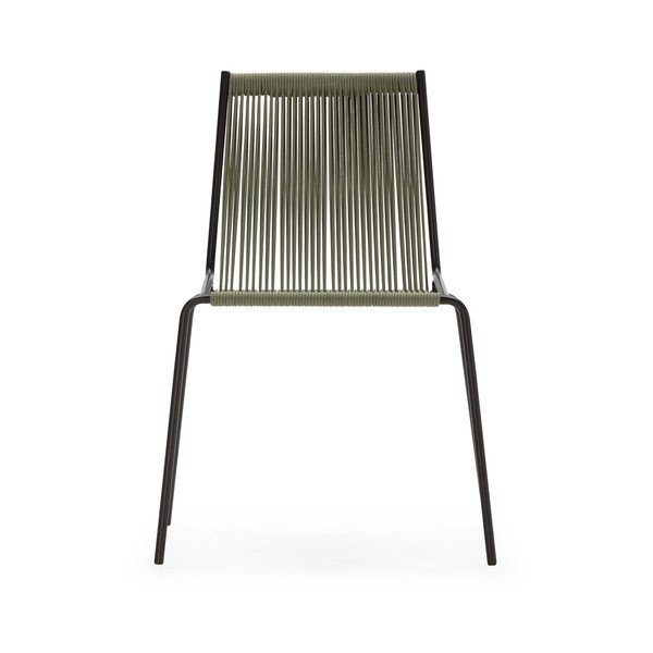 Rohelised metallist virnastatavad söögitoolid 2 tk komplektis Emily - Marckeric-image-3