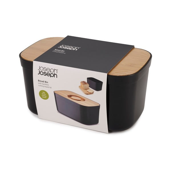 Must leivakast puidust kaanega Prügikast - Joseph Joseph-image-4