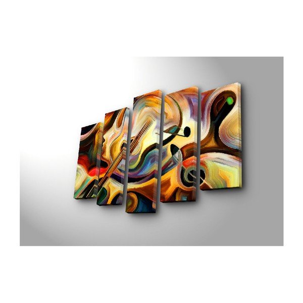 Mitmeosaline maal Abstraktne muusika, 105 x 70 cm - Wallity-image-1