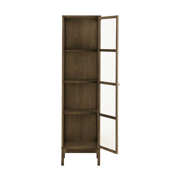 Tumepruun vitriinkapp tammepuust 47x180x40 cm Zamora - House Nordic-image-4
