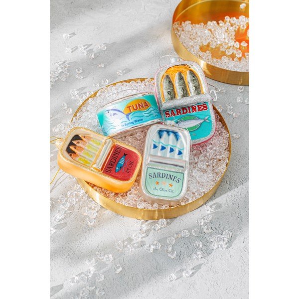Klaasist jõuluehe, 7 cm Can of Sardines – Sass & Belle-image-1