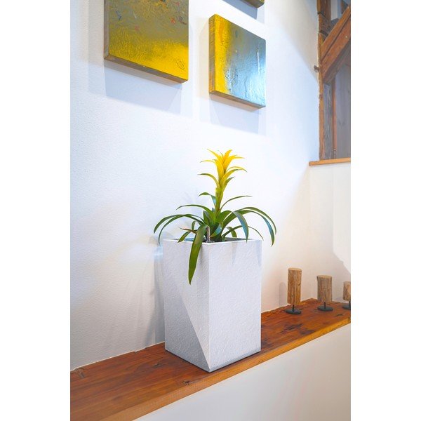 Taaskasutatud plastikust isekastev taimekast Cubico Stone - Flower Lover-image-2