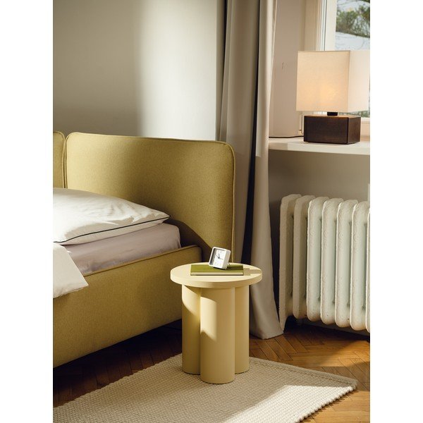 Kollane taburet tuhavärvi dekooriga Oly - noo.ma-image-4