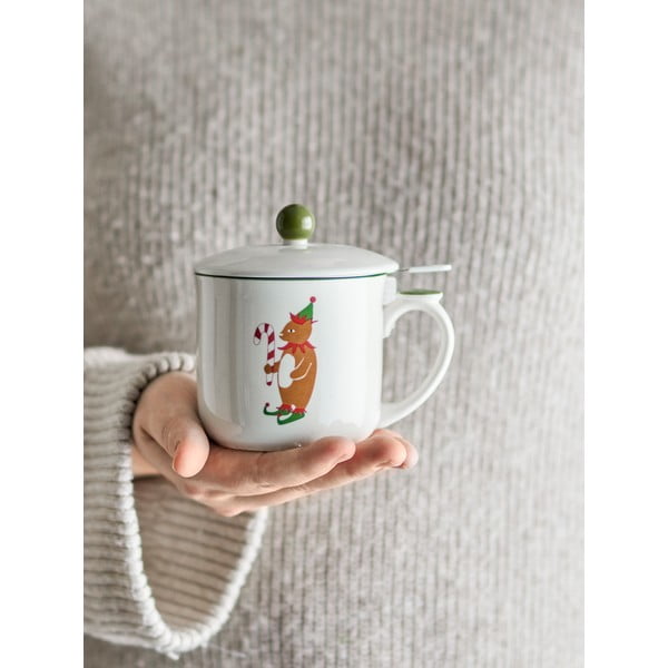 Jõulumotiiviga kruus ja keraamiline sõel 300 ml Valentin - Bloomingville-image-2