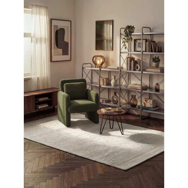 Kreemikas käsitsi kootud villane vaip 80x150 cm Bexley Woolwich - Ted Baker-image-1