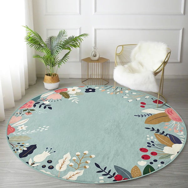 Pestav ümmargune vaip, sobitub robottolmuimejaga ø 120 cm Comfort - Mila Home-image-1