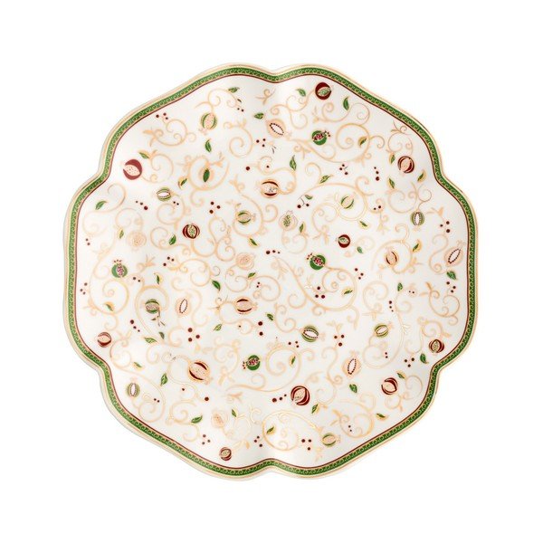 Valge serveerimistaldrik jõulumotiiviga , ⌀ 31 cm Tempo di Festa - Brandani