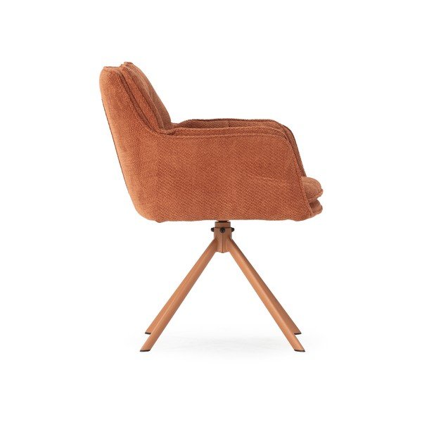 Polsterdatud söögitoolid kahe terrakota värvi komplektis Keiko - Marckeric-image-3