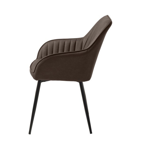 Tumepruun kunstnahast söögitool Melfort - Unique Furniture-image-2