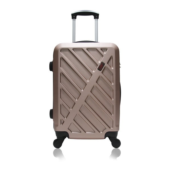 Cestovní kufr na kolečkách v barvě růžového zlata Hero Lock 36 l