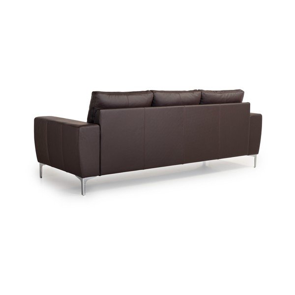 Hnědá kožená pohovka Scandic Twigo, 227 cm-image-3