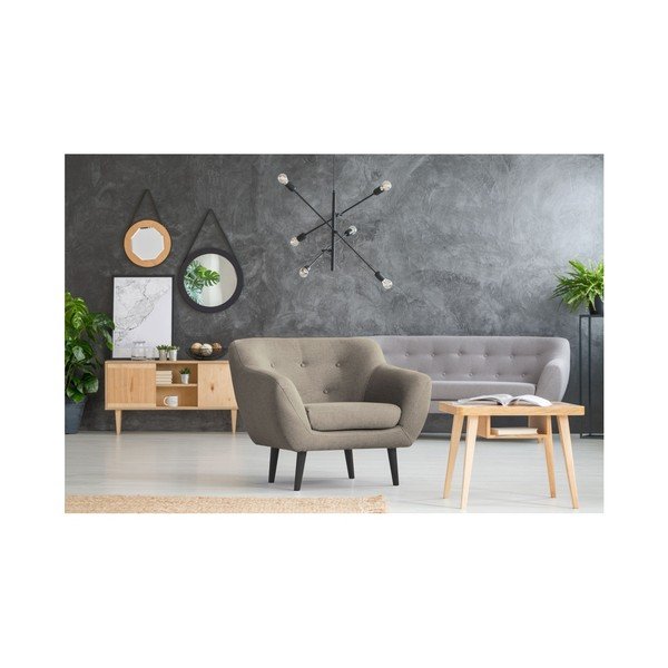 Kávově hnědé křeslo Mazzini Sofas Piemont-image-3