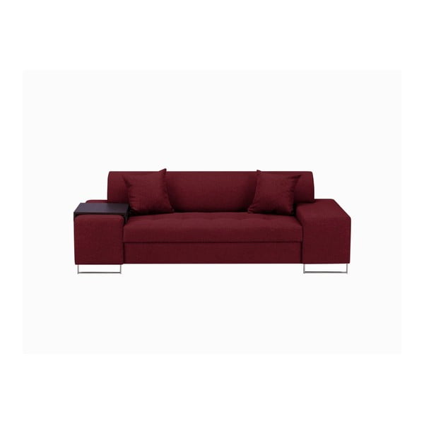 Červená pohovka s nohami ve stříbrné barvě Cosmopolitan Design Orlando, 220 cm