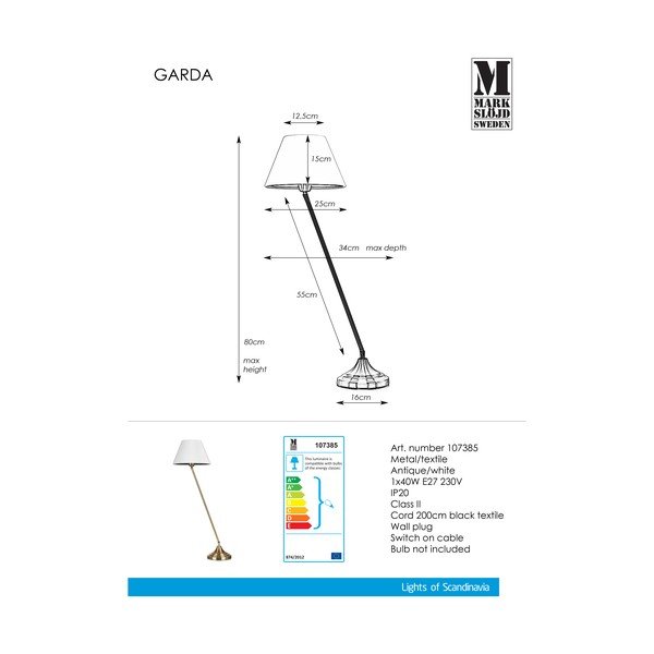 Valge-kuldne laualamp Garda - Markslöjd-image-1