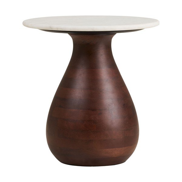 Ümmargune abilaud marmorist pealispinnaga ø 40 cm Heide - House Nordic