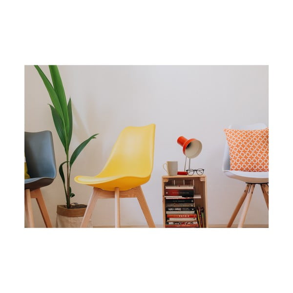 2 kollase tooli komplekt pöögijalgadega Retro - Bonami Essentials-image-3