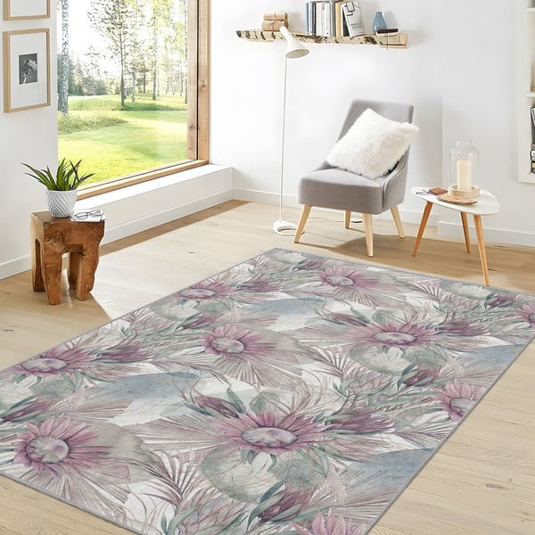 Lilla-hall pestav vaip 160x230 cm Dusty Flowers - Mila Home-image-1
