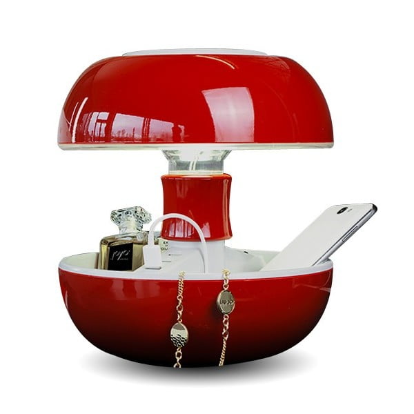 Stolní lampa a nabíječka v jednom Joyo Classic, červená