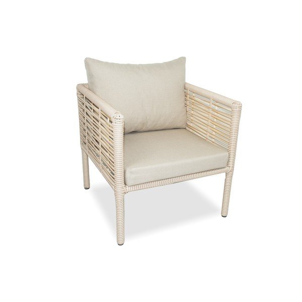 Kreem kunstlikust rotangist aiamööbli komplekt 4-le Newyork 160 - Floriane Garden-image-2