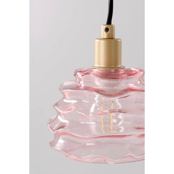 Roosa klaasist ripplamp ø 15 cm Fall - Jotex-image-3
