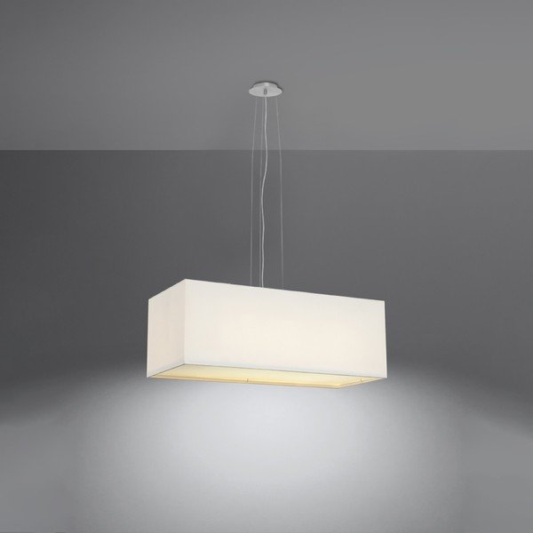 Valge rippvalgusti klaasist-tekstiilist varjuga Gryfin Bis - Sollux-image-3