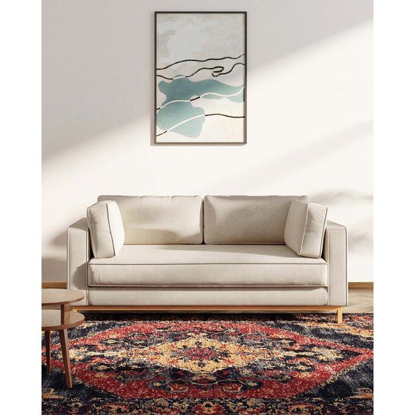 Beež sametist diivan 192 cm Celerio - Ame Yens-image-3