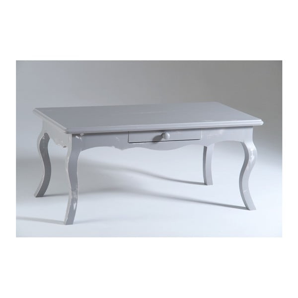 Bílý  dřevěný konferenční stolek se zásuvkou Castagnetti Critelle