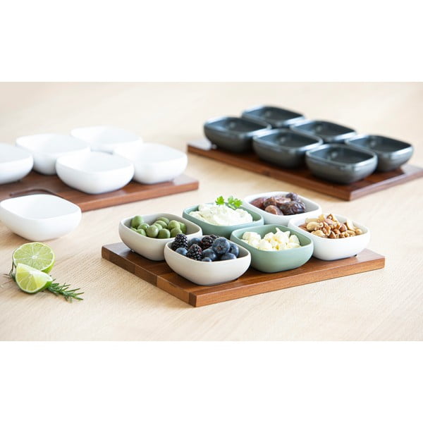 Valge portselanist 6-osaline serveerimiskomplekt Essentials - Ladelle-image-3