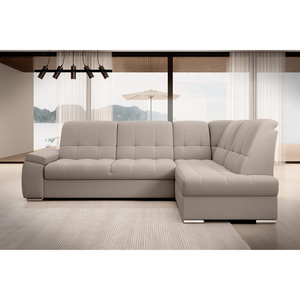 Beež sametist lahtikäiv/sahtliga nurgadiivan (parem nurk/L-kujuline) Sado – ELTAP-image-3