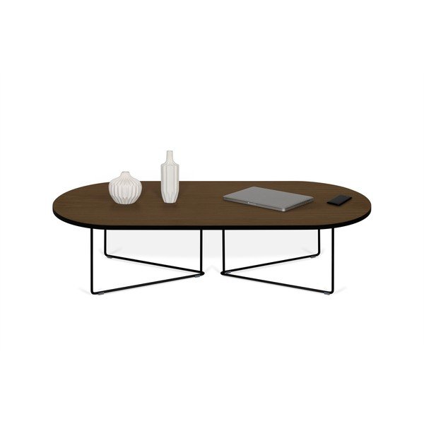 Pähklipuust kohvilaud 136x60 cm Oval - TemaHome-image-3