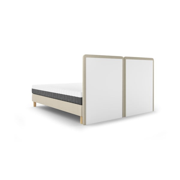 Beeži värvi kaheinimesevoodi koos restiga 140x200 cm Lotus - Mazzini Beds-image-4