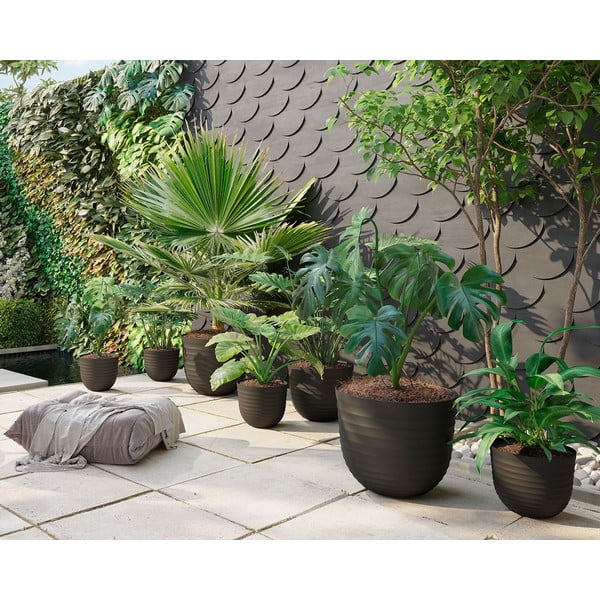 Ümbertöödeldud plastikust lillepott ø 30 cm Havana - Artevasi-image-1