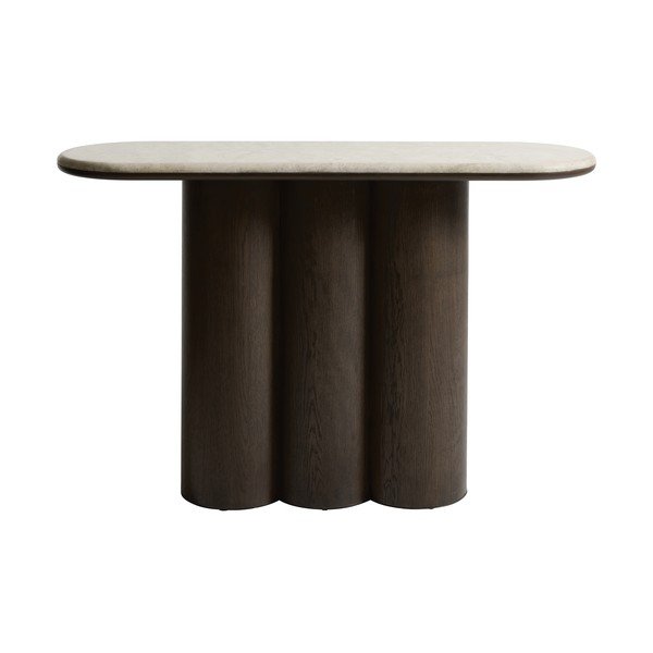 Konsoollaud marmorist pealispinnaga, tume naturaalne värv, 38x120 cm Piazze - Unique Furniture-image-1