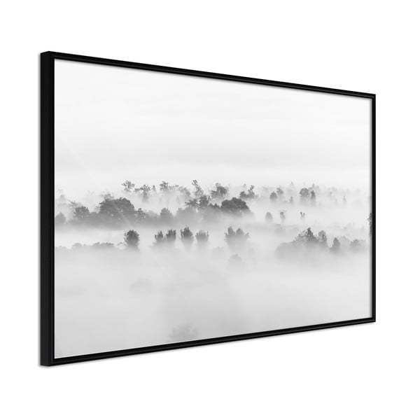 Plakat raamides, 90 x 60 cm Fog Over the Forest - Artgeist