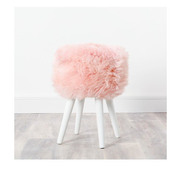 Roosa lambanahkist istmega tool Valge, ⌀ 30 cm - Native Natural-image-2