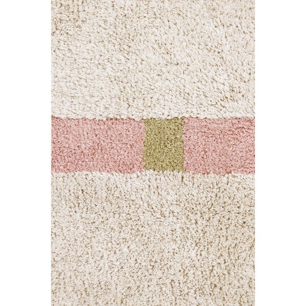 Roosa-kreem pestav käsitsi kootud puuvillane vaip 200x300 cm Lanes Vintage Nude - Lorena Canals-image-4