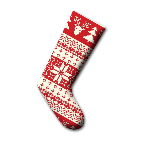 Červená vánoční ponožka Christmas