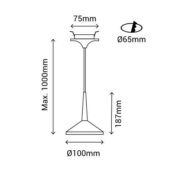 Valge rippvalgusti , kõrgus 100 cm Rita - SULION-image-3