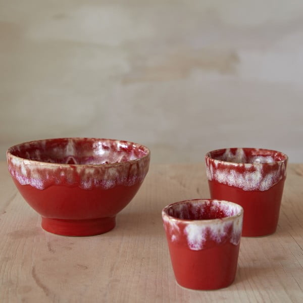 Punane-valge kivikeraamikast espressotass, 90 ml Grespresso - Costa Nova-image-2