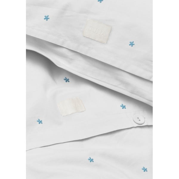 Valge perkal-puuvillast voodipesu üheinimesevoodile 140x200 cm Daisy - JUNA-image-3