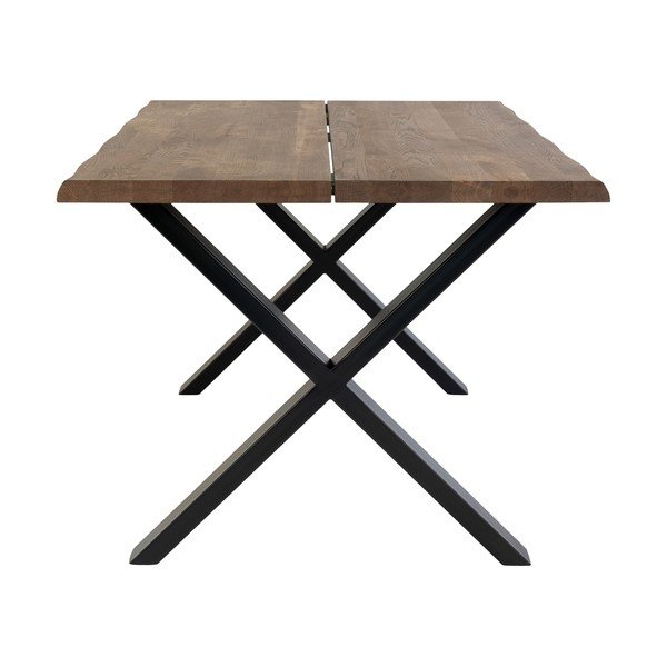 Söögilaud täispuidust tammeplaadiga suitsutatud, 140 x 95 cm Toulon - House Nordic-image-3