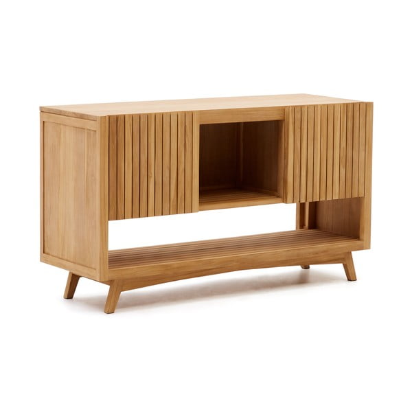 Madal tiikpuidust valamukapp 140x80 cm Kuveni - Kave Home-image-2