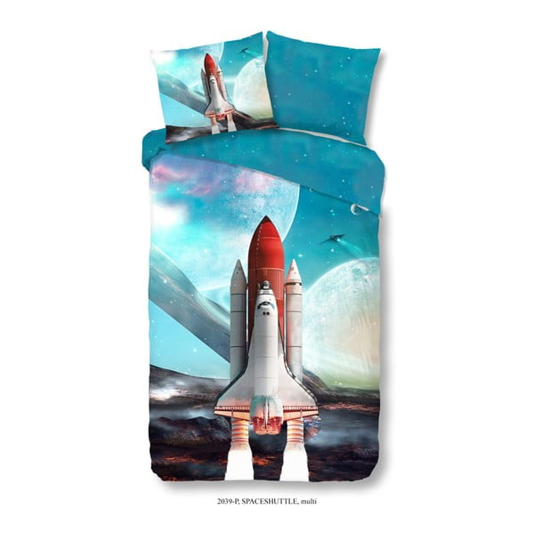 Laste puuvillane voodipesu Space Shuttle, 140 x 200 cm - Good Morning