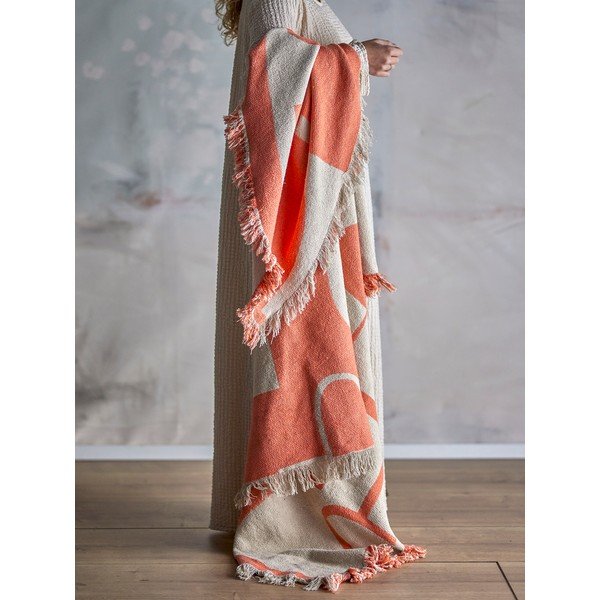 Oranž tekk 130x160 cm Caya - Bloomingville-image-1