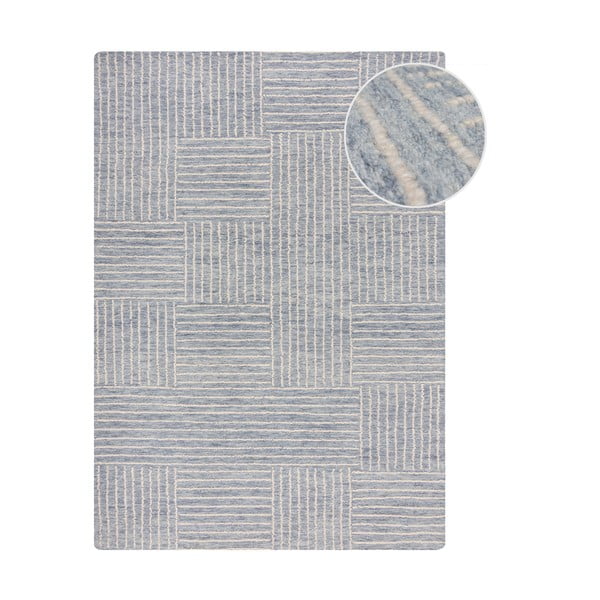 Helesinine käsitsi kootud villane vaip 120x170 cm Memphis Wool - Flair Rugs